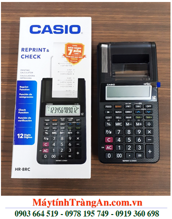 Casio HR-8RC, Máy tính tiền in bill giấy Casio HR-8RC thế hệ mới chính hãng |Bảo hành 5 năm 